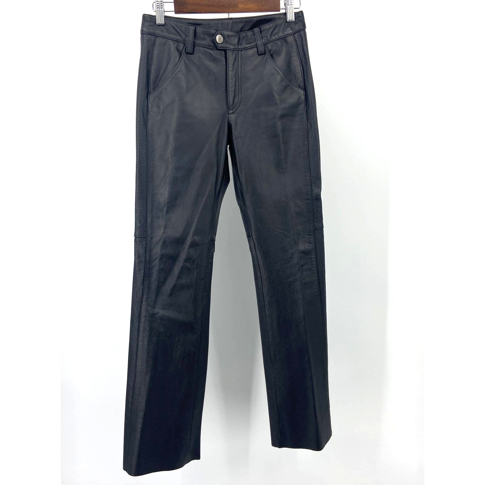 Harley Davidson Black Leather Pants Women's Size 2 Biker
